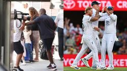 ஆஷஸ் தொடரில் வெடித்த அடுத்த சர்ச்சை.. இங்கிலாந்து அணி பாதுகாவலர், டிவி கேமரா மேன் இடையே மோதல்- வீடியோ