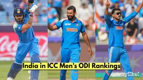 India in ICC Men’s ODI Rankings: Virat Kohli Rises to Top 4; Big Jumps from Mohammed Shami & Axar Patel