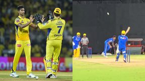 MS Dhoni Brings Out The Helicopter Against Matheesha Pathirana Yorker in CSK Practice Ahead of IPL 2025