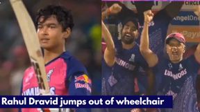 Watch: Vaibhav Suryavanshi century sees wheelchair bound Rahul Dravid jump out of his seat Watch: Vaibhav Suryavanshi century sees wheelchair bound Rahul Dravid jump out of his seat