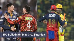 IPL Bulletin for May 3: From GT Edge Close to Playoff Qualification to Rain Threat Looms Over RCB vs CSK Clash IPL Bulletin for May 3: From GT Edge Close to Playoff Qualification to Rain Threat Looms Over RCB vs CSK Clash