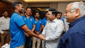 Jay Shah meets Jammu & Kashmir Team after Ranji Trophy Victory, Says 'Take Ten-Day Break and Start Again' Jay Shah meets Jammu & Kashmir Team after Ranji Trophy Victory, Says 'Take Ten-Day Break and Start Again'
