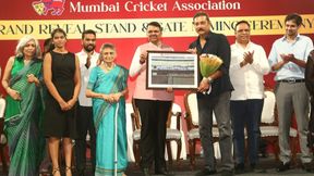 Wankhede Stadium Honors Four India Legends: New Stand & Gates Unveiled by CM Fadnavis Wankhede Stadium Honors Four India Legends: New Stand & Gates Unveiled by CM Fadnavis