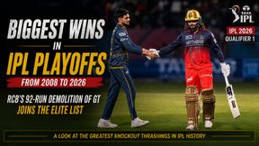 Biggest Wins in IPL Playoff History: Where RCB's 92-Run IPL 2026 Demolition of GT Ranks Among All-Time Knockout Thrashings Biggest Wins in IPL Playoff History: Where RCB's 92-Run IPL 2026 Demolition of GT Ranks Among All-Time Knockout Thrashings