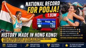 Pooja Singh Breaks 14-Year-Old National Record With Historic 1.93m Jump, Wins Gold at Asian U-20 Athletics Championships Pooja Singh Breaks 14-Year-Old National Record With Historic 1.93m Jump, Wins Gold at Asian U-20 Athletics Championships