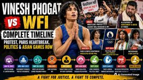 Vinesh Phogat vs WFI Timeline: Wrestlers' Protest Movement, Paris Heartbreak, Political Rise, Motherhood & Asian Games Row Vinesh Phogat vs WFI Timeline: Wrestlers' Protest Movement, Paris Heartbreak, Political Rise, Motherhood & Asian Games Row