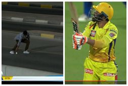ಶಾರ್ಜಾ ಸ್ಟೇಡಿಯಂ ಆಚೆಗೆ ಸಿಕ್ಸರ್ ಹೊಡೆದ ಜಡೇಜಾ! ಪ್ರಾಣವನ್ನು ಪಣಕ್ಕಿಟ್ಟು ಚೆಂಡನ್ನು ಎತ್ತಿಕೊಂಡ ಬಾಲಕ