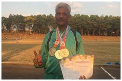 ರಾಷ್ಟ್ರಮಟ್ಟದ ಅಥ್ಲೆಟಿಕ್ಸ್‌ನಲ್ಲಿ ಮತ್ತೊಮ್ಮೆ ಮಿಂಚಲು ಸಜ್ಜಾದ 65ರ ಹರೆಯದ ನಿಂಗಪ್ಪ