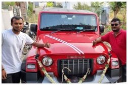 ಉಡುಗೊರೆಯಾಗಿ ದೊರೆತ ಥಾರ್ ಎಸ್‌ಯುವಿ ಕಾರನ್ನು ತನ್ನ ಕೋಚ್‌ಗೆ ನೀಡಿದ ಟಿ ನಟರಾಜನ್