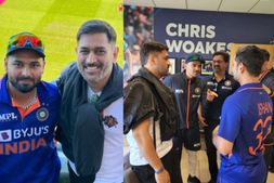 IND vs ENG: ಭಾರತದ ಡ್ರೆಸ್ಸಿಂಗ್ ರೂಂಗೆ ವಿಶೇಷ ಭೇಟಿ ನೀಡಿದ ಎಂಎಸ್ ಧೋನಿ