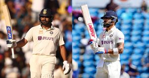 IND vs AUS 1st Test: ಕಳಪೆ ಫಾರ್ಮ್ ಮುಂದುವರೆಸಿದ ಕೊಹ್ಲಿ; ಭರ್ಜರಿ ಶತಕ ಬಾರಿಸಿದ ರೋಹಿತ್ ಶರ್ಮಾ!