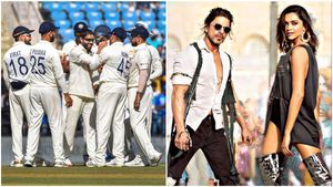 Ind vs Aus Test: ಪಠಾಣ್ ಹಾಡಿಗೆ ಹೆಜ್ಜೆ ಹಾಕಿದ ವಿರಾಟ್ ಕೊಹ್ಲಿ: ಜೊತೆಯಾಗಿ ಹೆಜ್ಜೆ ಹಾಕಿದ ಜಡೇಜಾ