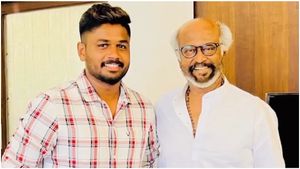 ಬಾಲ್ಯದ ನೆಚ್ಚಿನ ನಟ ಸೂಪರ್ ಸ್ಟಾರ್ ರಜನಿಕಾಂತ್‌ರನ್ನು ಭೇಟಿ ಮಾಡಿದ ಸಂಜು ಸ್ಯಾಮ್ಸನ್