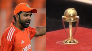 ಅಹಮದಾಬಾದ್ ನಲ್ಲಿ ರೋಹಿತ್ ಶರ್ಮಾ ಪಾಲಾಗಲಿದೆ ವಿಶ್ವದ ಅತಿ ಚಿಕ್ಕ ವಿಶ್ವಕಪ್ ಟ್ರೋಫಿ