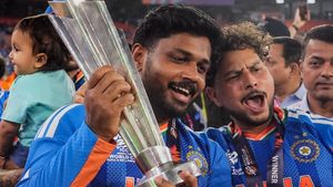 ಸಂಜು ಸ್ಯಾಮ್ಸನ್‌ಗೆ ಮಾರ್ಚ್‌ ಐಸಿಸಿ ತಿಂಗಳ ಆಟಗಾರ ಪ್ರಶಸ್ತಿ 