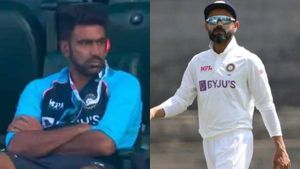 விக்கெட் கிடைக்காமல் தவித்த கேப்டன் கோலி.. நொடிக்கு நொடி அஷ்வின் முகத்தையே காட்டிய கேமரா மேன்