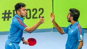 காமன்வெல்த் 2022: இந்தியாவுக்கு 5வது தங்கம்.. டேபிள் டென்னிஸில் அசத்திய இந்திய வீரர்கள்!