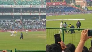 மைதானத்திற்குள் நுழைந்த ரசிகர்.. போட்டு கும்மிய பாதுகாவலர்.. இதயத்தை வென்ற ஷமி.. வீடியோ