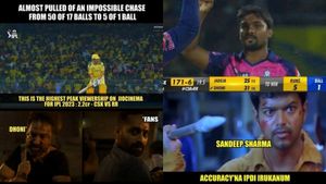 CSK vs RR: ”போர்கண்ட சிங்கம் யார் கண்டு அஞ்சும்” கடைசிவரை போராடிய தோனி.. ரசிகர்களின் வெறித்தன மீம்ஸ்