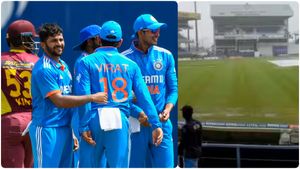 Ind vs Wi 2nd odi - இந்திய அணி திணறல்.. 5 விக்கெட்டுகளை இழந்து பரிதாபம்.. காப்பாற்றிய மழை