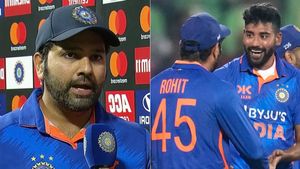 பிட்ச் வைத்த டிவிஸ்டை எதிர்பார்க்கல.. இந்த 2 பேரும் தான் வெற்றிக்கு காரணம்.. ரோகித் சர்மா கருத்து