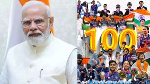 வரலாற்று சாதனை.. ஆசிய பாரா விளையாட்டு போட்டியில் 100 பதக்கம் வென்ற இந்தியா.. பிரதமர் மோடி வாழ்த்து