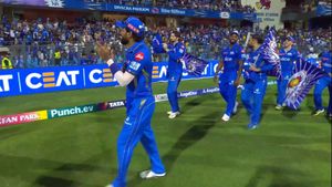 IPL 2024 : வெற்றிக்கு பின் மும்பை இந்தியன்ஸ் வீரர்கள் செய்த செயல்.. குஷியான 20000 ரசிகர்கள்