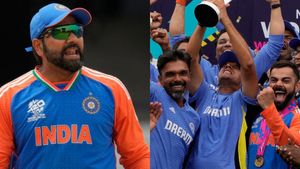 ராகுல் டிராவிட் கண்களில் பெருமிதத்தை பாருங்கள் சார்.. அவருக்காக வென்றோம்.. ரோகித் சர்மா நெகிழ்ச்சி!