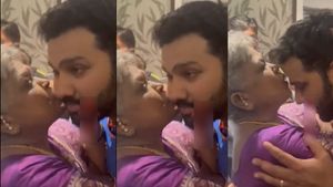 ரோகித்தை அணைத்து முத்தமிட்ட தாய்.. தாய், தந்தையை பத்திரமாக அழைத்து சென்ற கேப்டன் மார்வெல்