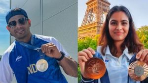 Neeraj Chopra- நீரஜ் சோப்ரா - மனு பாக்கர் திருமணமா.. 2 வீடியோக்களை காட்டும் ரசிகர்கள்.. உண்மை என்ன?