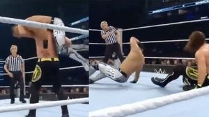 AJ Styles -WWE வீரர் ஸ்டைல்ஸ்க்கு போட்டியின் போது காயம்.. நேரலையில் கால் உடைந்ததால் போட்டி நிறுத்தம்