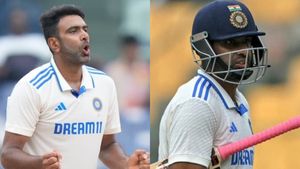IND vs NZ- பந்து ஸ்டம்பில் பட்டும், புத்திசாலித்தனத்தால் அவுட் ஆகாத அஸ்வின்