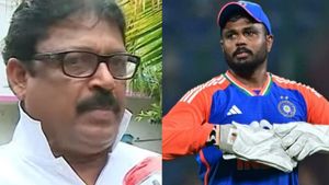 என் மகனை கேரள கிரிக்கெட் சங்க நிர்வாகிகள் பழிவாங்குகிறார்கள்.. சஞ்சு சாம்சன் தந்தை புகார்
