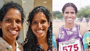 38வது தேசிய விளையாட்டு போட்டி.. தமிழ்நாட்டுக்காக பதக்கம் வென்ற இரட்டையர் வீராங்கனைகள்