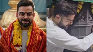 வீடியோ- கோயில் தூணை கட்டிப்பிடித்து வேண்டிய விராட் கோலி.. விசாகப்பட்டினத்தில் வெற்றிக்கு பிறகு வழிபாடு