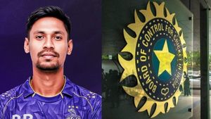 கொல்கத்தா நைட் ரைடர்ஸ் அணியில் இருந்து வங்கதேச வீரர் முஸ்தஃபிசுர் ரஹ்மான் நீக்கம்.. பிசிசிஐ உத்தரவு