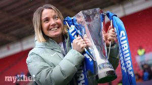 Chelsea Women Celebrate League Cup Triumph As Bompastor Praises Squad After Tough WSL Season