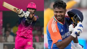 സിക്‌സിനു പിറകെ പരാഗ് ചെയ്തതിങ്ങനെ!! മുന്‍ നായകനെ കളിയാക്കിയോ? സഞ്ജുവിന്റെ പ്രതികരണമറിയാം