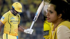 സഞ്ജുവിന്റെ മിന്നും ഫിഫ്റ്റി, എങ്ങും കൈയടി, ഗാലറിയില്‍ ഭാര്യ ചെയ്തതിങ്ങനെ!! വൈറല്‍