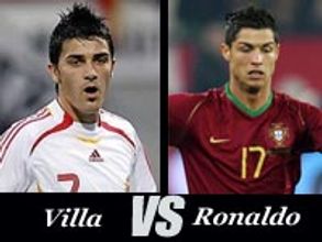 Ronaldo,Villa: Who will score the Winner?