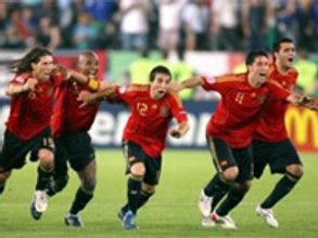 Spain in the World Cup finals for the first time