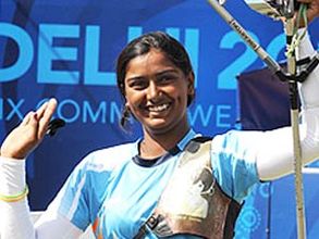 Deepika Kumari in women's individual final of World Cup