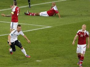 Germany advance after 2-1 win over Denmark