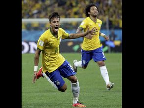 I'm very, very happy to score two goals: Neymar