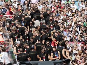 German football team gets grand welcome at home
