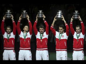Tears of joy for Roger Federer as Switzerland win Davis Cup