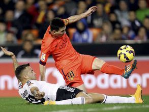 Lionel Messi scores his 21st hat-trick in La Liga