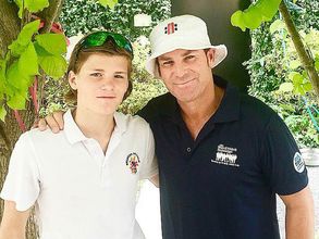 Shane Warne's son Jackson takes a hat-trick