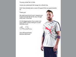 McCullum requests India's 'billion voices' to root for NZ in WC final