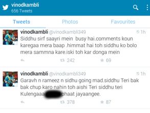 Vinod Kambli in Twitter trouble for 'abusing' India, Pakistan cricketers
